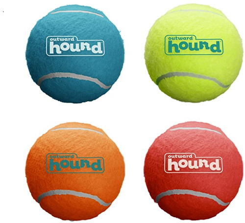 DOG SQUEAKY BALL- 6 PACK (ASSORTED COLORS)