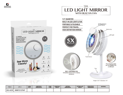 LED MIRROR WITH FAN & LIGHT