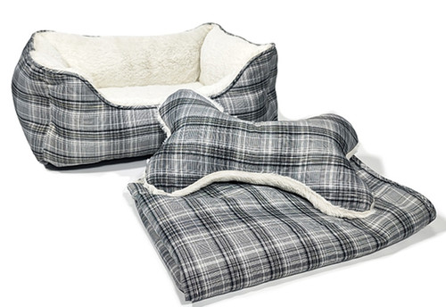 PET BED WITH PILLOW & BLANKET