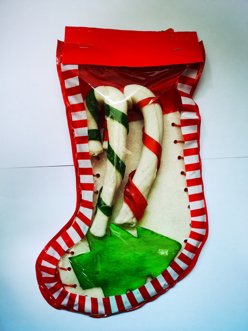 4 PCS XMAS DOG ASSORTED RAW HIDE SET