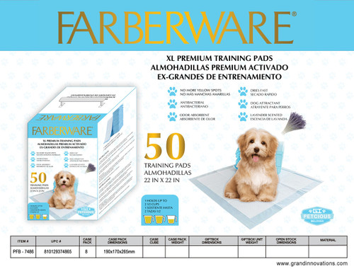 PEE PADS REGULAR LAVENDER 28*30 50PK/BLUE BOTTOM 45G/5G