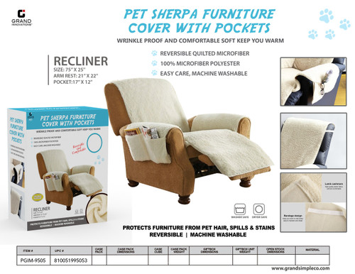 PET SHERPA FURNITURE COVER WITH POCKETS