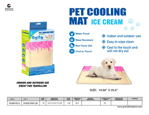 PET COOLING MAT - ICE CREAM