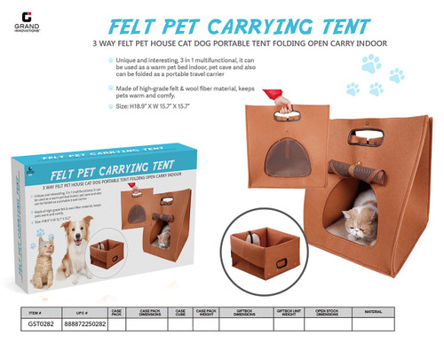 PET CARRYING TENT - 3 WAY FELT