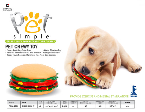 HAMBURGER SHAPE - DOG TOY