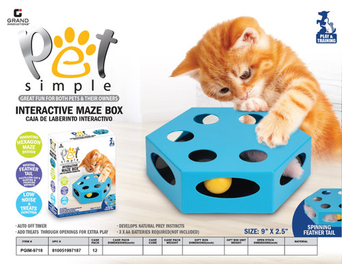 INTERACTIVE MAZE CAT BOX