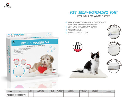 PET SELF WARMING PAD / CRATE PAD - WHITE
