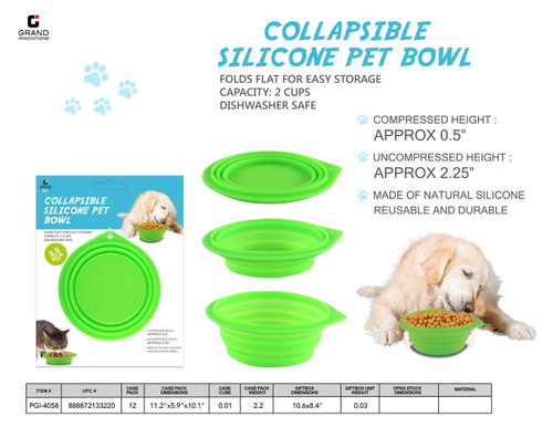 RETRACTABLE SILICONE BOWL - GREEN