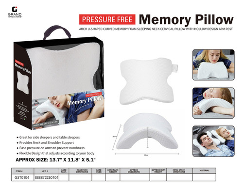 CURVED MEMORY FOAM PILLOW