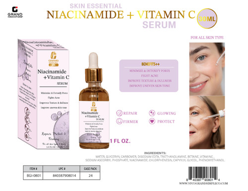 NIACINAMIDE + VITAMIN C SERUM - 30 ML