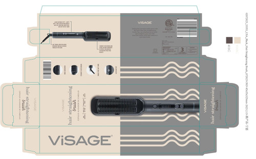 HAIR STRAIGHTENING BRUSH WITH LED DIGITAL INDICATOR/ETL