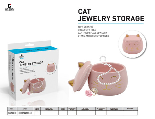 CAT JEWELRY STORAGE-PINK