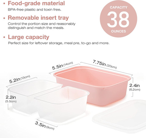 LUNCH BOX WITH DETACHABLE PORTION COMPARTMENT