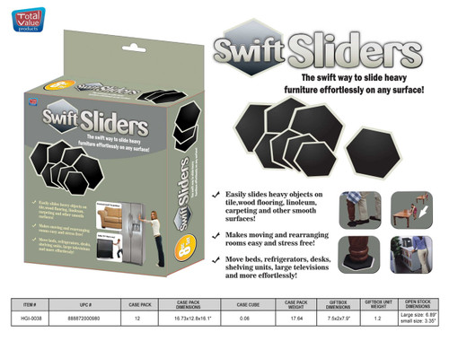 8 PC: SWIFT SLIDERS (FURNITURE MOVER)