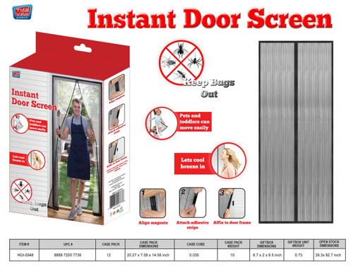 INSTANT DOOR SCREEN: BLACK MESH