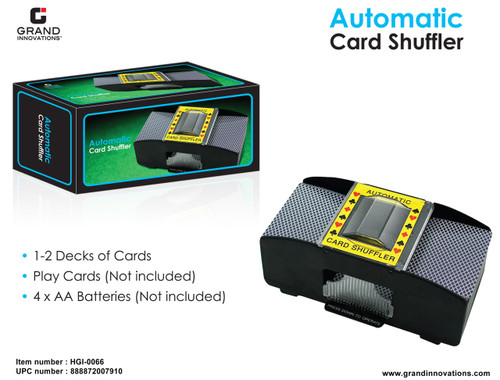 AUTOMATIC CARD SHUFFLER (BATTERY OPERATED) - BLACK