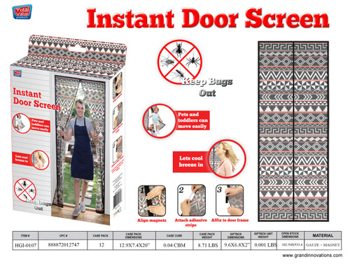 INSTANT DOOR SCREEN: TRIBAL PATTERN