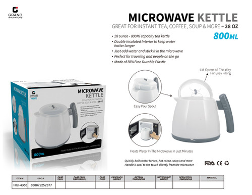 MICROWAVABLE KETTLE