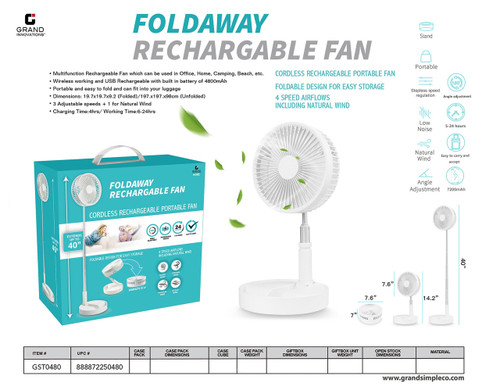 FOLDAWAY RECHARGABLE APPLIANCE