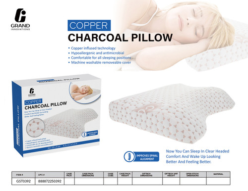 COPPER CHARCOAL PILLOW