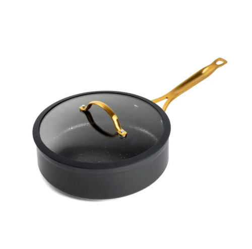 2.5 QT SAUCEPAN WITH LID ( BLACK & GOLD SPECKLES))