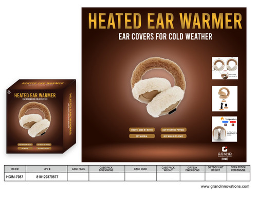 USB RECHARGEABLE HEATED EAR MUFF