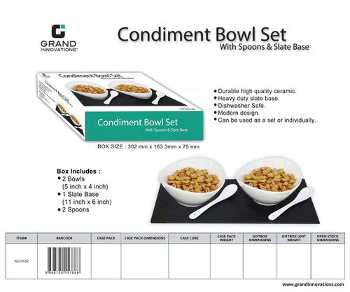 5 PC: 2 PORCELAIN BOWLS, 2 PORCELAIN SPOONS & TRAY