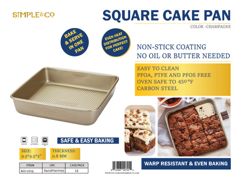 SQUARE BAKING PAN 9.5*9.5*2"