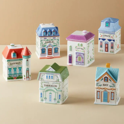 VILLAGE SPICE JAR SET - 6 PCS