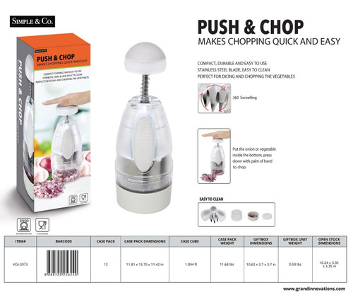 PUSH & CHOP FOOD CHOPPING & DICING