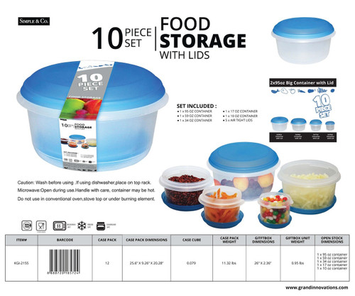 10 PC ROUND STORAGE SET