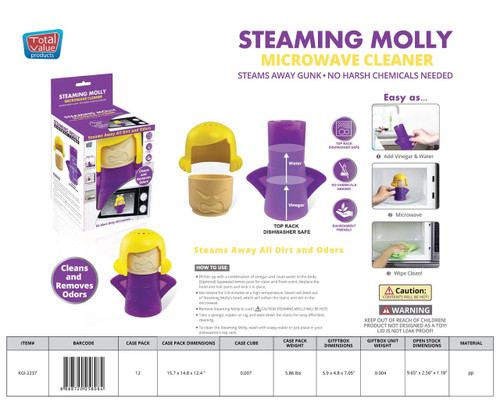 STEAMING MOLLY MICROWAVE CLEANER