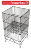 Folding Wire Dump Bin 470 sq x 840h Black