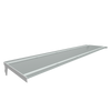 Flexi Glass Shelf Brackets and Rails 1200 White with Clear Glass