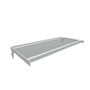 Flexi Glass Shelf Brackets and Rails 600 White with Clear Glass