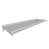 Flexi Glass Shelf Brackets and Rails 900 White with Clear Glass