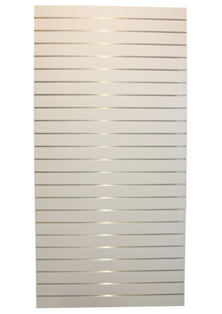 White Slatwall 1200 x 2400 with 75mm Ali insert