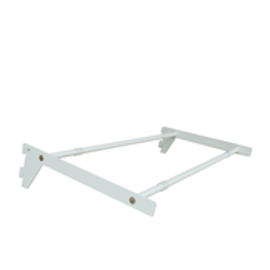 Flexiwall 50 Glass Shelf Brackets and Rails 300mm x 600 White