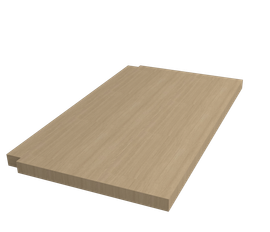 Shelf Flexiwall offset bar w/notches 25mm x 333mm x 600mm Premium Oak Woodgrain