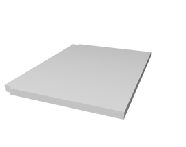 Shelf for Flexiwall offset bar w/ notches 25mm x 333mm x 600mm White