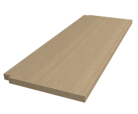 Shelf Flexiwall offset bar w/ notches 25mm x 333mm x 900mm Premium Oak Woodgrain