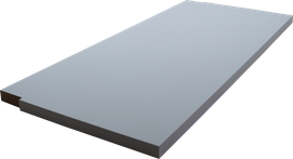 Shelf for Flexiwall offset bar w/ notches 25mm x 333mm x 900mm White