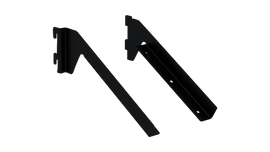 Flexi Offset Sloping Shelf Bracket 266mm pair Black