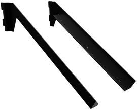 Flexi Offset Sloping Shelf Bracket 488mm pair Black