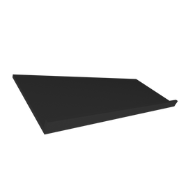 Shelf for Flexi offset sloping 18mm x 450mm x 1200mm w/ front lip Black