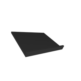 Shelf for Flexi offset sloping 18mm x 450mm x 600mm w/ front lip Black