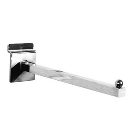 Slatpanel Forward Face Arm Square 400mm Chrome