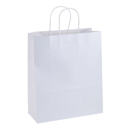 Paper Bag Large Tall 280w x 120d x 350h White pack 100