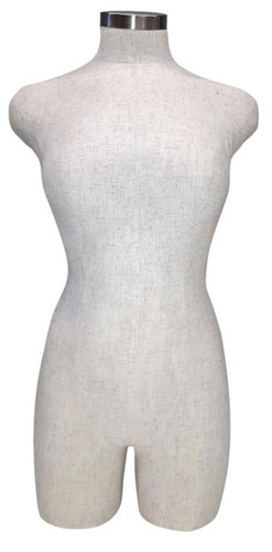 Female Cloth Bust Only 3/4 Leg Size 10 w Metal Neck Cap Linen