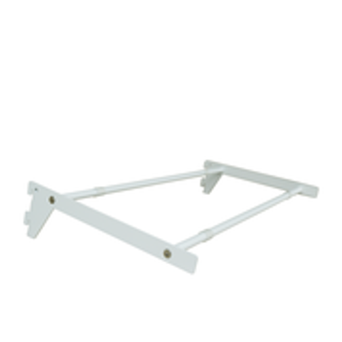 Flexiwall 50 Glass Shelf Brackets and Rails 300mm x 1200 White